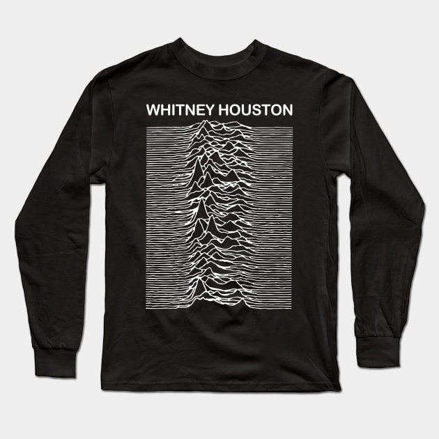 Whitney Unknown Pleasures Mashup Long Sleeve T-Shirt by DankFutura